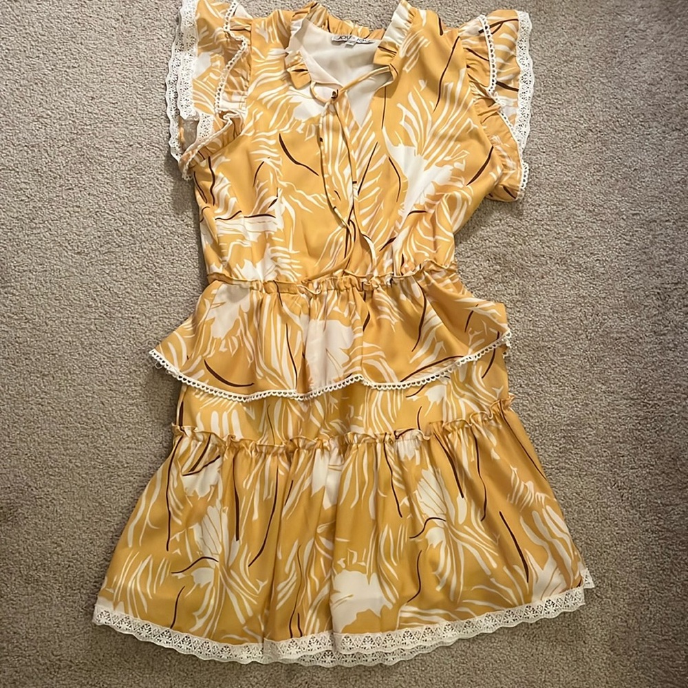 Joy Joy Yellow Floral Dress